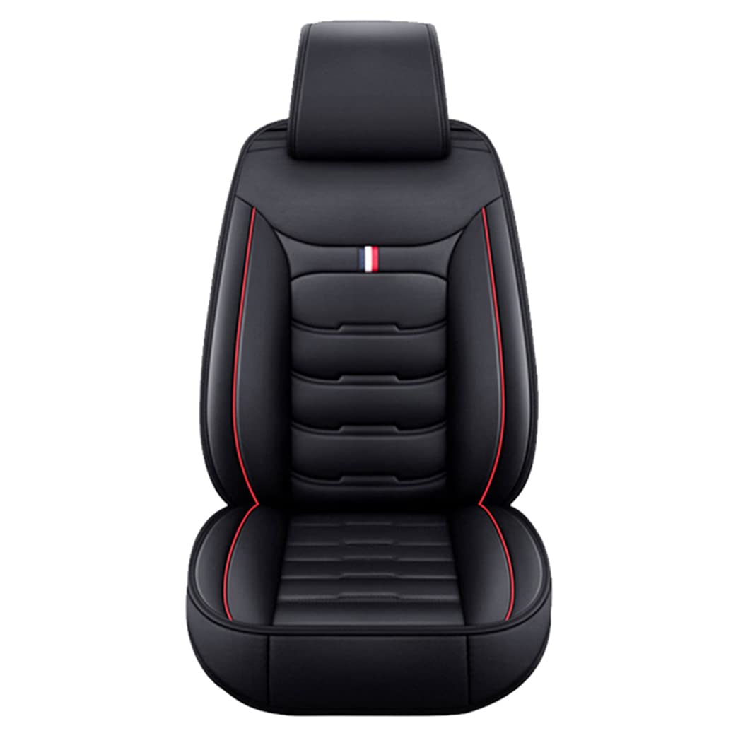 Premium PU Leather Front & Rear Seat Covers for Hyundai Santa Cruz - Black & Red, Comfortable & Durable Car Seat Protectors for Daily Commute & Road Trips