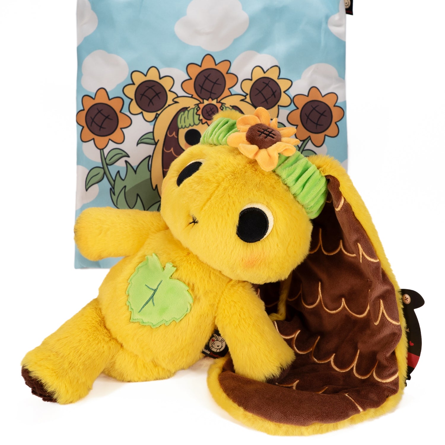 Sunflower Rabbit Plush Stuffed Animal - Soft Cute Bunny Toy for Kids & Adults | Perfect for Gifts, Nursery Decor, and Anxiety Relief