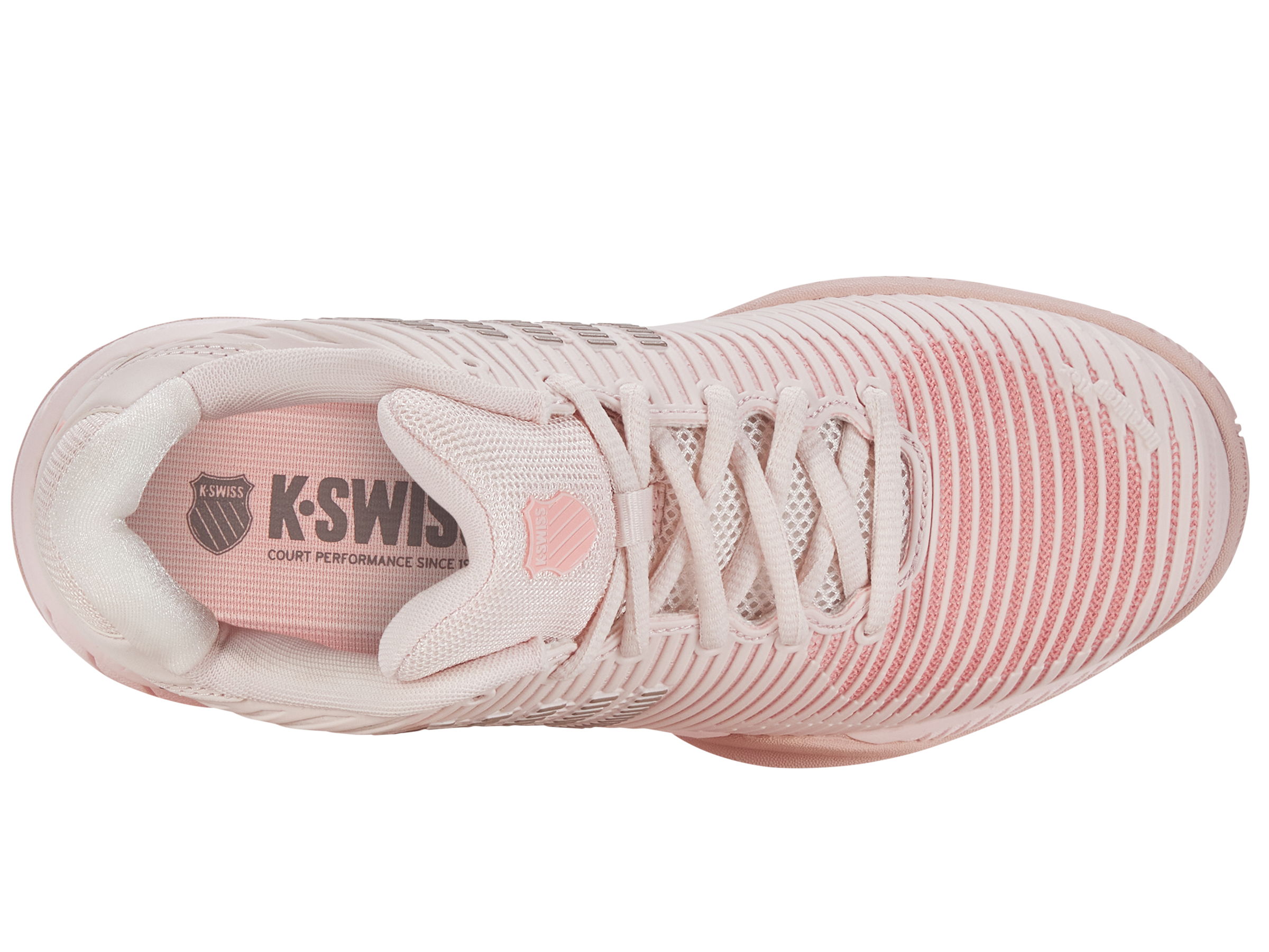 Hypercourt Express 2 Wide Tennis Shoes for Women - Almost Mauve/Sepia Rose/Pale Neon Coral | Lightweight Comfort for Court & Casual Wear