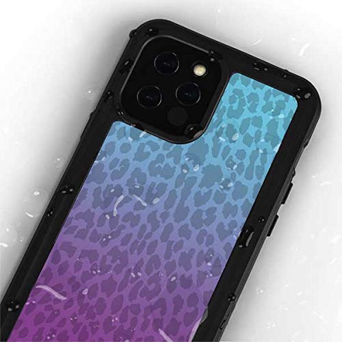 Waterproof iPhone 12 Pro Max Case - Cheetah Print Purple & Blue Protective Phone Cover | Perfect for Swimming, Beach & Outdoor Activities