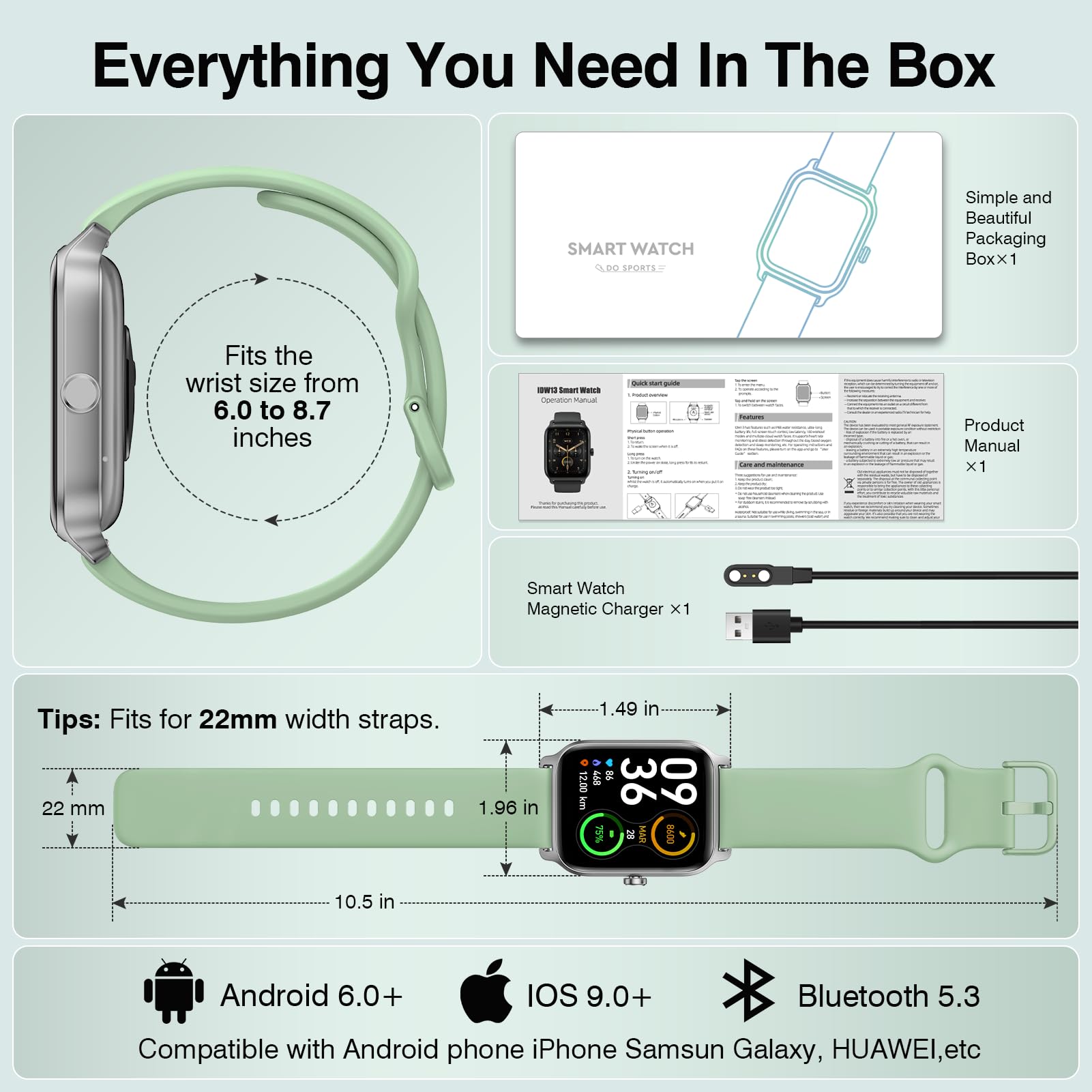 Smart Watches for Women - 1.8