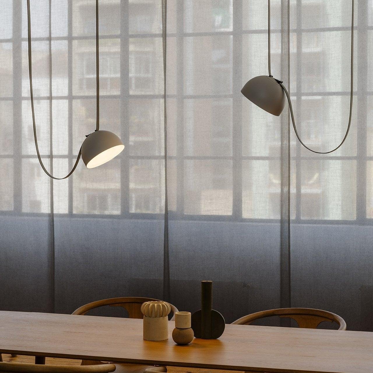 Vintage Style Canvas Pendant Light with Leather Straps - Industrial Chic Ceiling Fixture for Kitchen Island, Dining Room or Bedroom Lighting