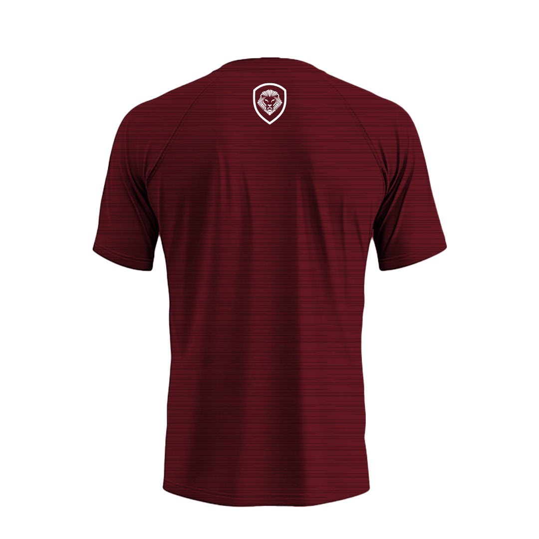 Valuetainment Red Performance Short Sleeve Shirt - Moisture Wicking Activewear for Gym, Running & Outdoor Sports