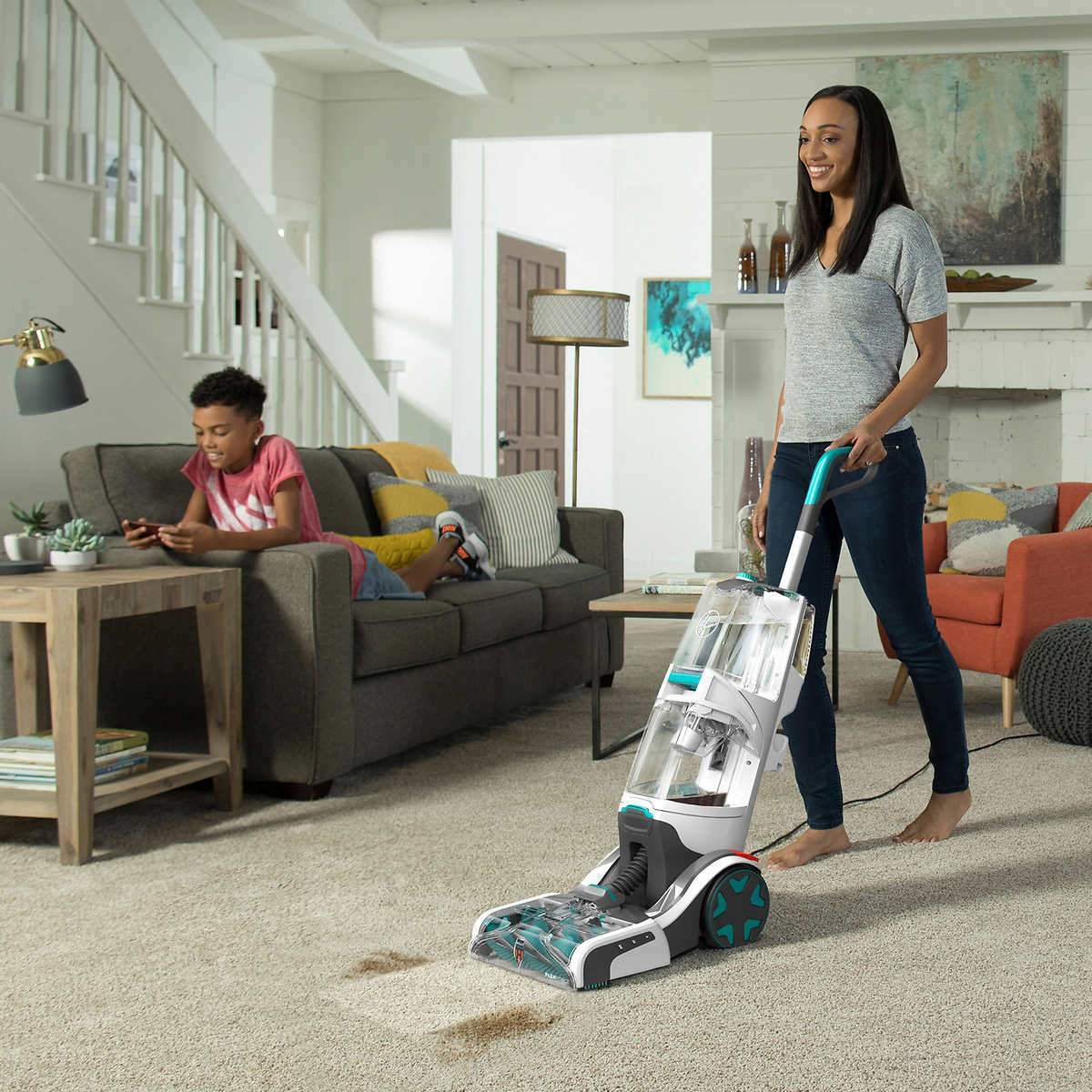 Hoover SmartWash+ Automatic Carpet Cleaner Machine | Deep Cleaning for Pet Stains, High Traffic Areas | Perfect for Home, Office & Rental Properties