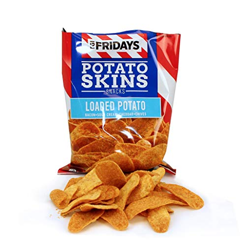 TGI Fridays Loaded Potato Skins Snacks, 3oz Individual Servings (Pack of 6) - Perfect for Parties, Road Trips & Quick Snacks