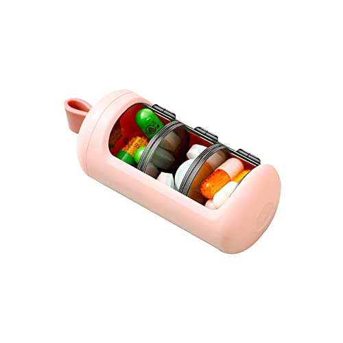 Portable 3-Compartment Pill Organizer Box with Slide Cover - Travel Medicine Case, Sealed Plastic Drug Storage Container for Family & Daily Use - Perfect for Home, Office, Travel, and Emergency Kits