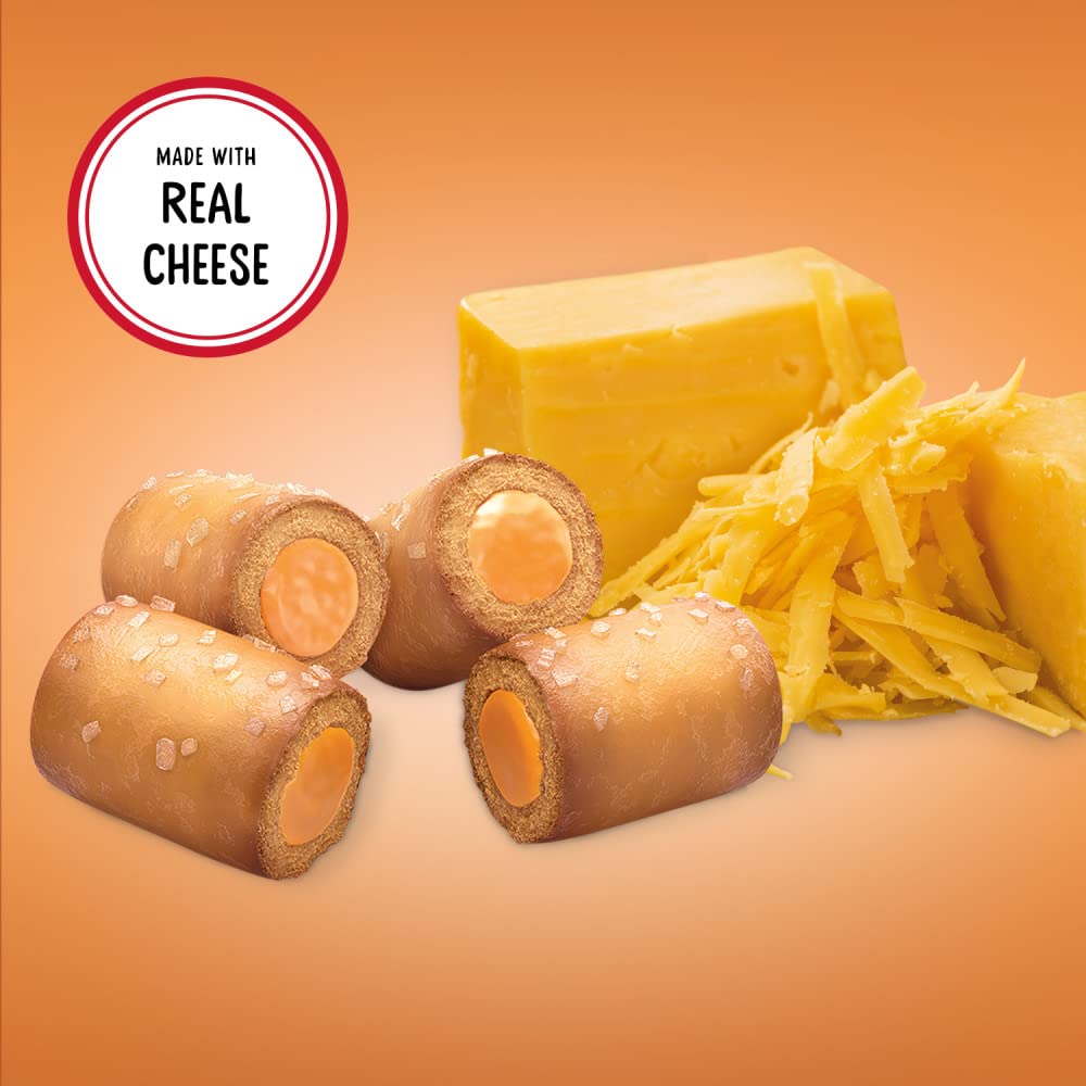 COMBOS Baked Cheddar Cheese & Pretzel Snacks - 1.8oz Bags (Pack of 18) | Crunchy Cheese-Filled Pretzel Bites for Office, School & Road Trips | Bulk Snack Box