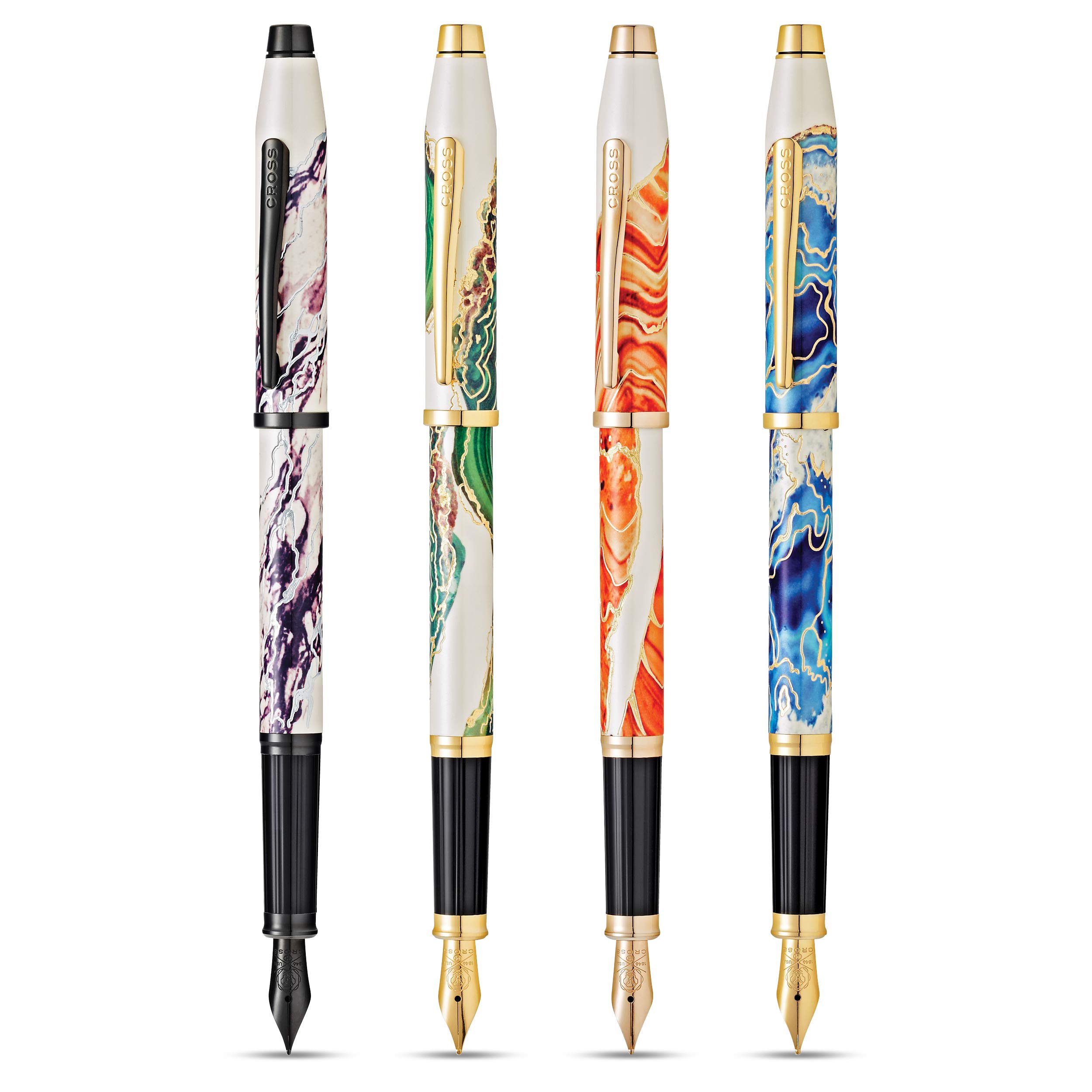 Premium Refillable Fountain Pen with Medium Nib - Cross Wanderlust Malta Collection - Elegant Writing Instrument for Journaling, Calligraphy & Gift Giving