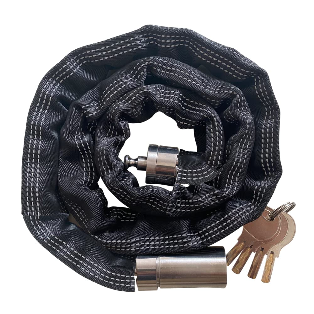 Premium Stainless Steel Chain Lock with 4 Keys - 43