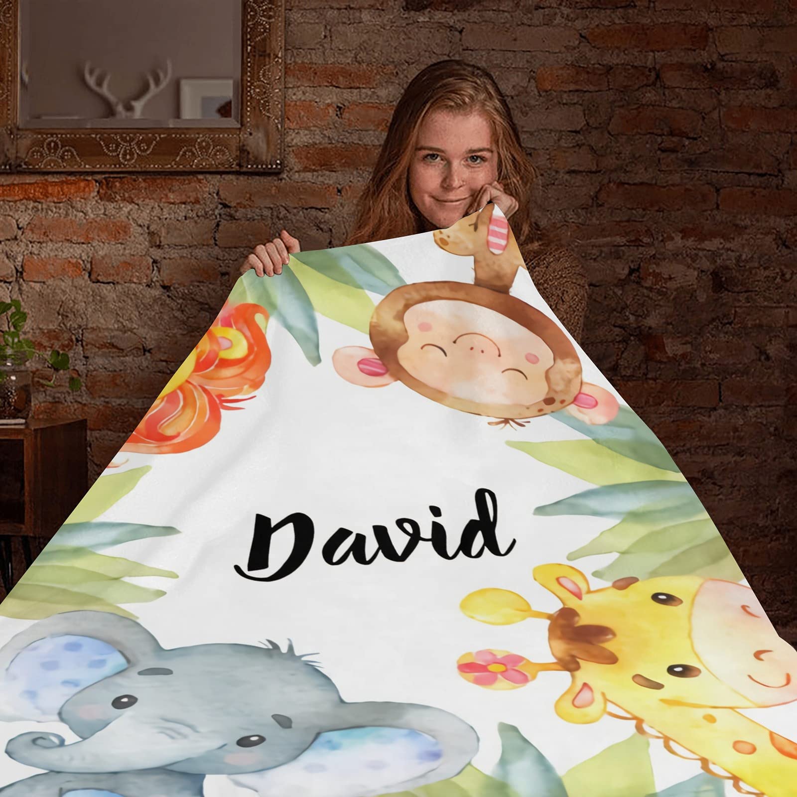 Personalized Baby Name Blanket - Custom Embroidered Soft Blanket for Newborns | Perfect Baby Shower Gift for Boys & Girls | Nursery Decor, Crib Blanket, Christening Keepsake | Ideal for Newborn Photography, Bedtime & Special Occasions