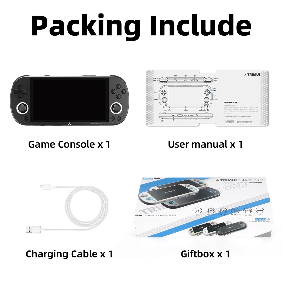 **Smart Pro Retro Game Console - 4.96-Inch 720x1280 IPS Screen, Built-in 64GB TF Card, 5000mAh Battery, Supports Multiple Emulators - Portable Handheld Gaming Device for Travel & Home Entertainment (Black)**    **Usage Scenarios:** Perfect for nostalgic gaming on the go, long flights, road trips, or cozy home gaming sessions with classic titles.