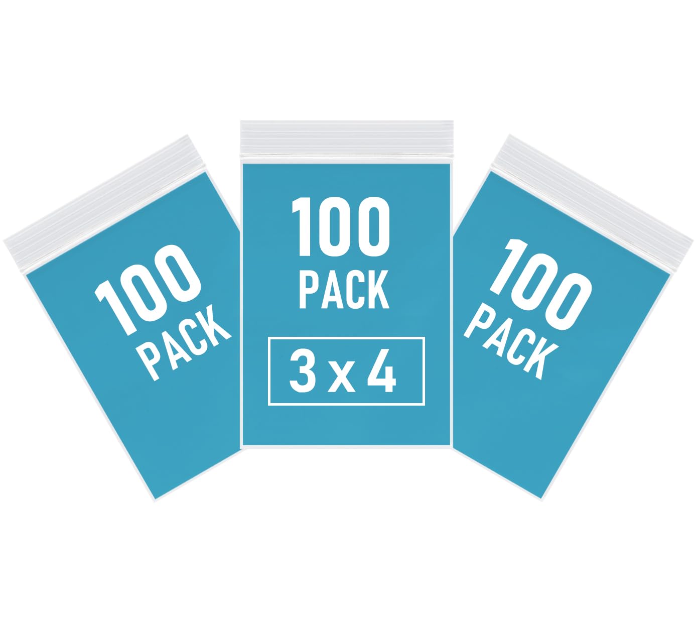 300 PCS 3x4 Inch Small Plastic Zipper Bags - Clear Resealable Jewelry Storage Bags for Pills, Beads, Screws & Crafts | Durable Mini Poly Baggies for Organizing, Packaging & DIY Projects