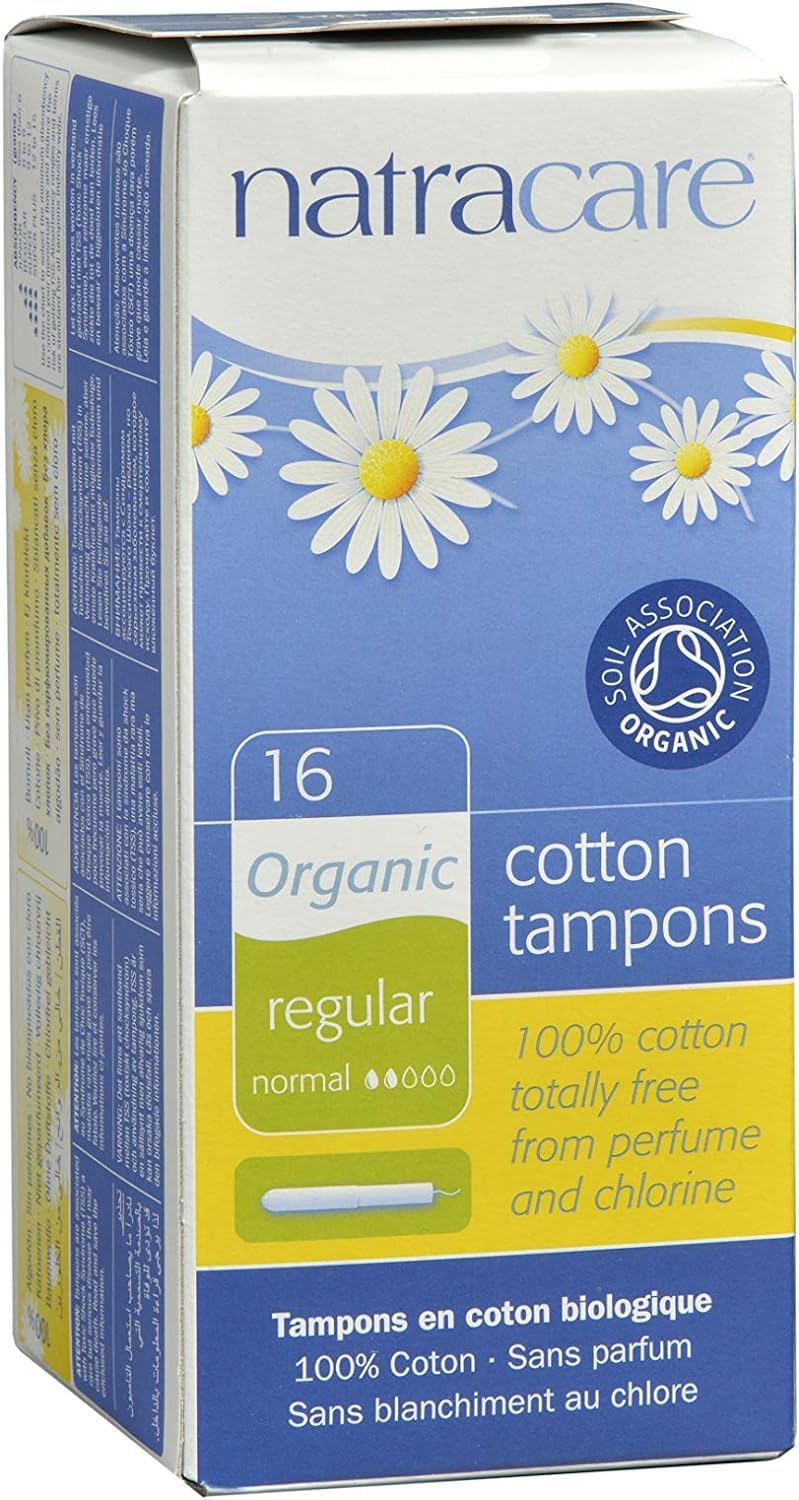 Natracure Organic Cotton Tampons with Applicator - 16 Count (Pack of 12, 192 Total) | Unscented, Hypoallergenic | Period Protection for Active Women & Teens