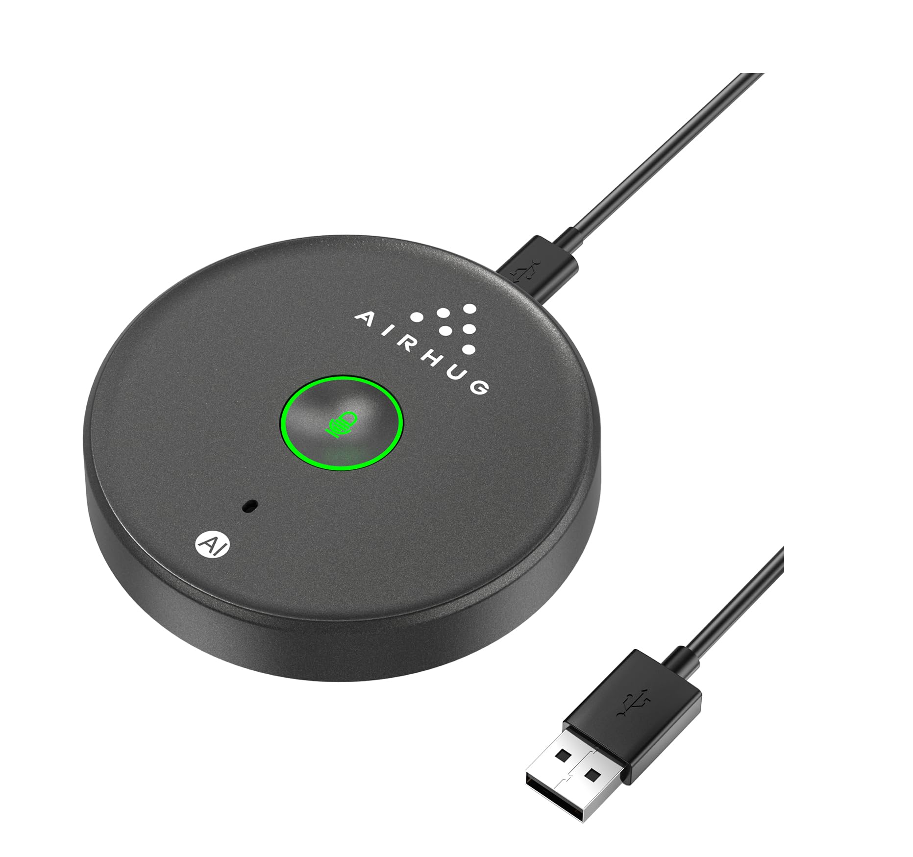 AI Noise Cancelling USB Microphone with Mute Button & LED Indicator - Omnidirectional Condenser Mic for PC/Laptop - Perfect for Online Meetings, Zoom Calls, Podcasting & Video Recording