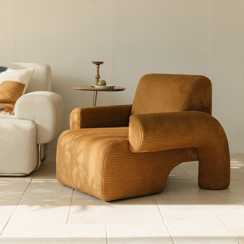 Stylish Corduroy Settee - Plush Comfort for Living Room, Bedroom & Office - Modern Home Decor Furniture