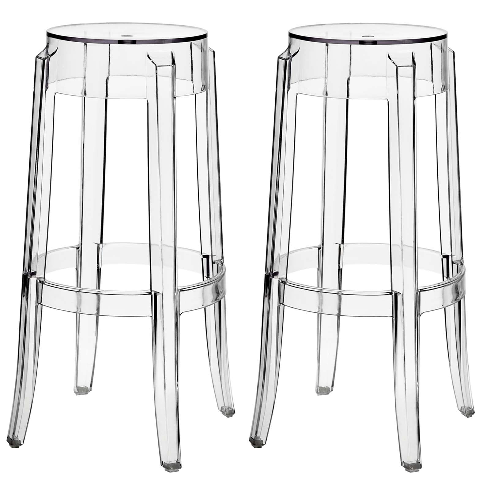 Premium Casper Bar Stool Set of 2 - Modern Kitchen Counter Height Stools with Back Support - Perfect for Breakfast Nook, Home Bar & Kitchen Island Seating