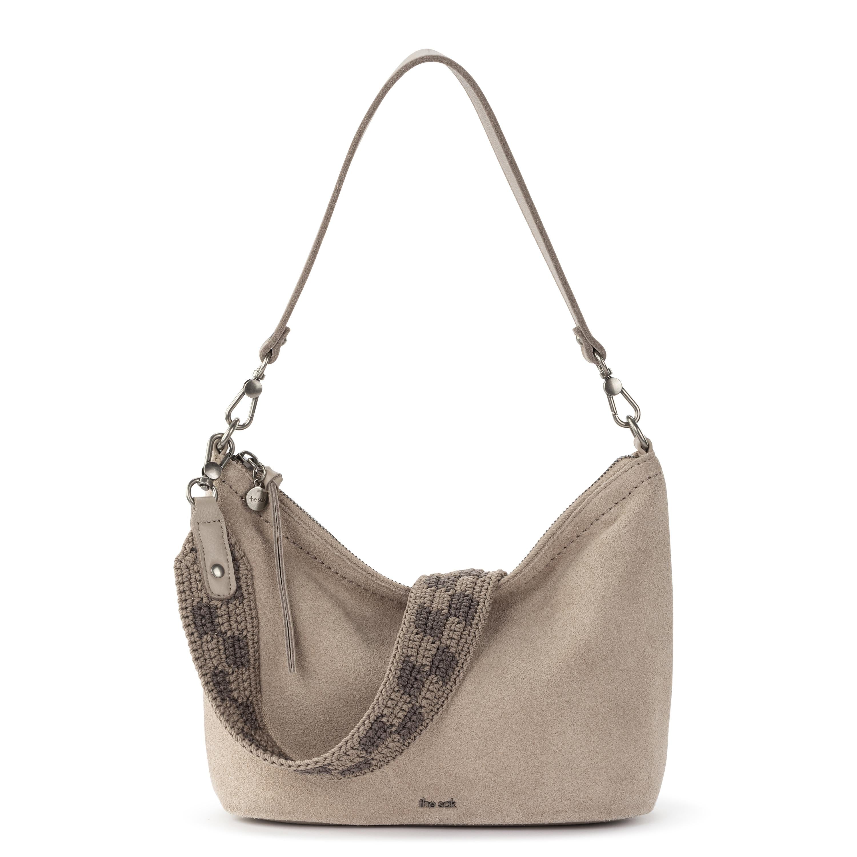 Jasmine Small Hobo Leather Sand Suede Handbag - Stylish Crossbody Purse for Women, Perfect for Work, Travel & Everyday Use