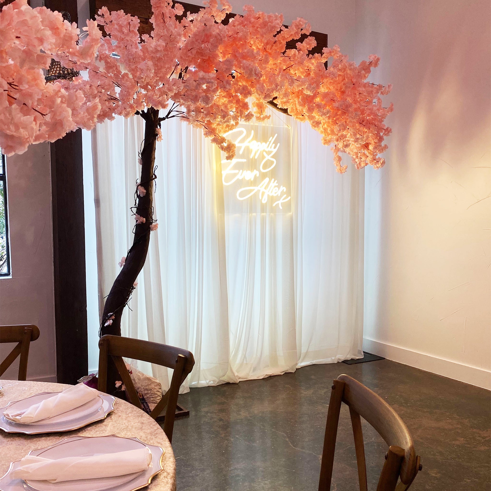 9.5ft Blush Pink Cherry Blossom Tree Backdrop Stand - Floral Photography Background for Wedding, Baby Shower & Party Decor