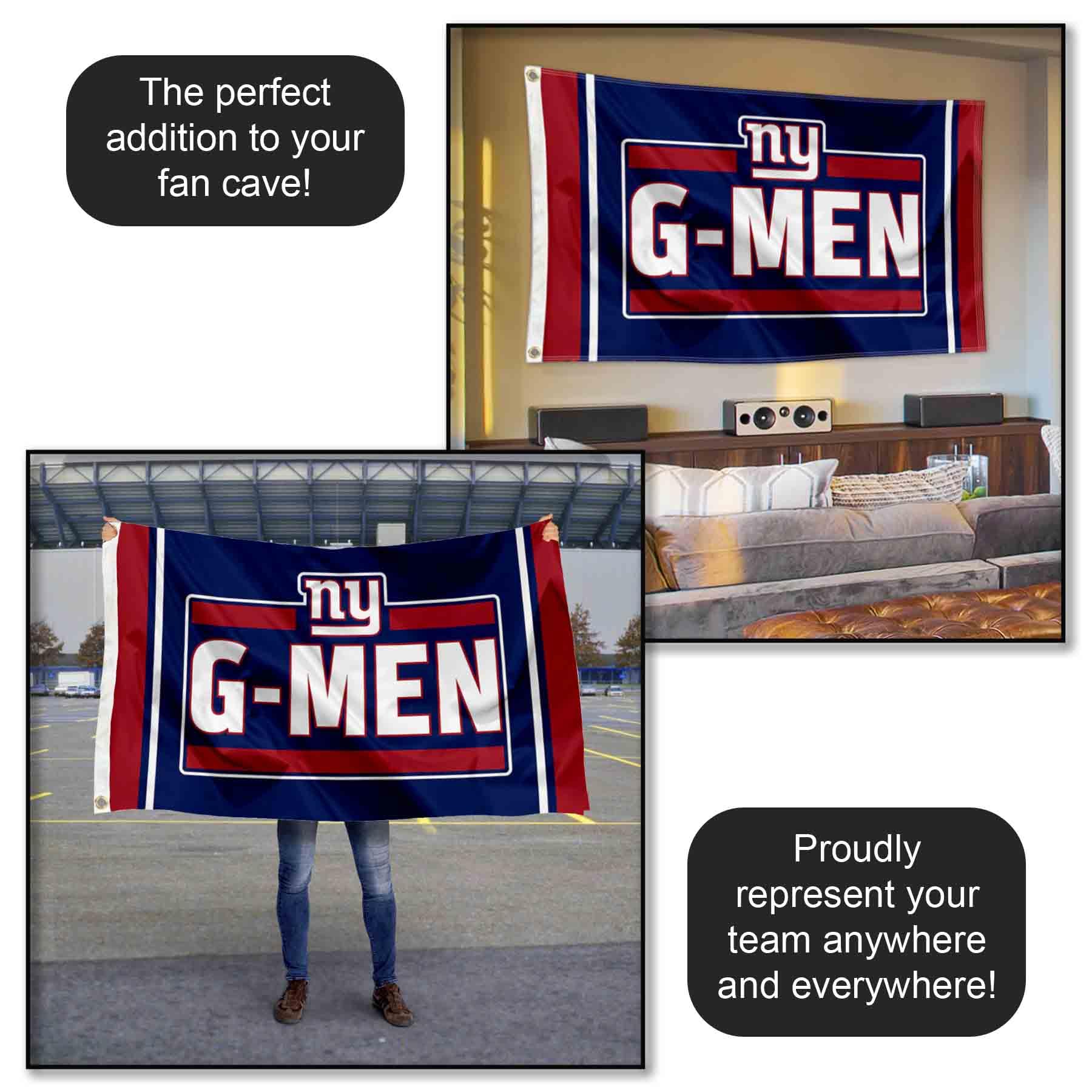 New York Giants G-Men 3x5 Outdoor Flag - Officially Licensed NFL Team Banner for Game Day, Tailgating & Home Decor