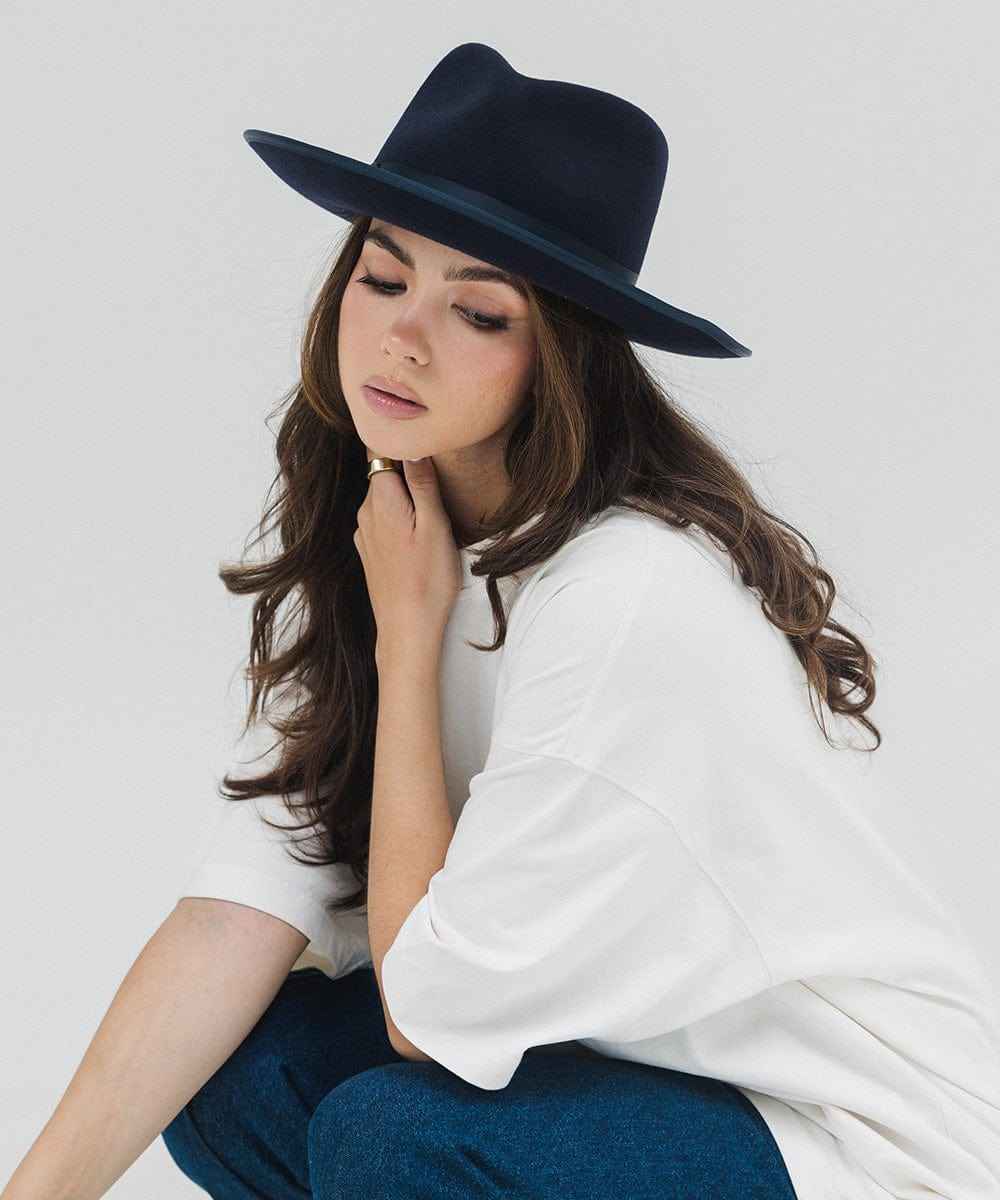 Monroe Rancher Fedora Hat for Men & Women - Western Style Cowboy Hat with Wide Brim - Perfect for Outdoor, Rodeo, and Country Music Events