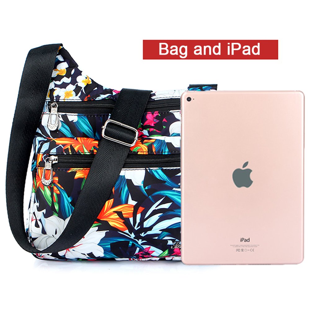 STUOYE Women's Nylon Crossbody Bag with Multiple Pockets - Lightweight Travel Shoulder Purse for Daily Use, Shopping & Outdoor Activities