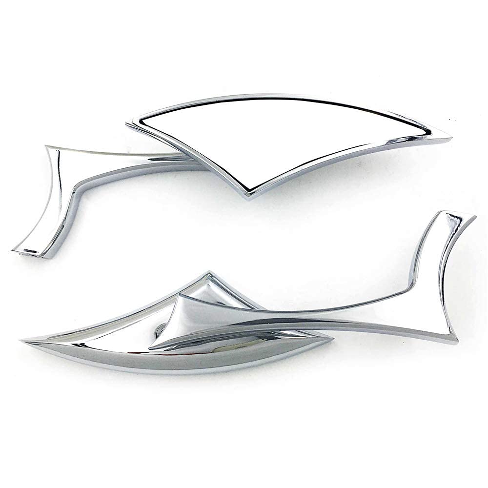 NGHTMRE Chrome Motorcycle Spear Blade Mini Side Mirrors 10mm - Compatible with Yamaha European Bikes - Enhances Visibility and Style for Urban Commuting & Cruising