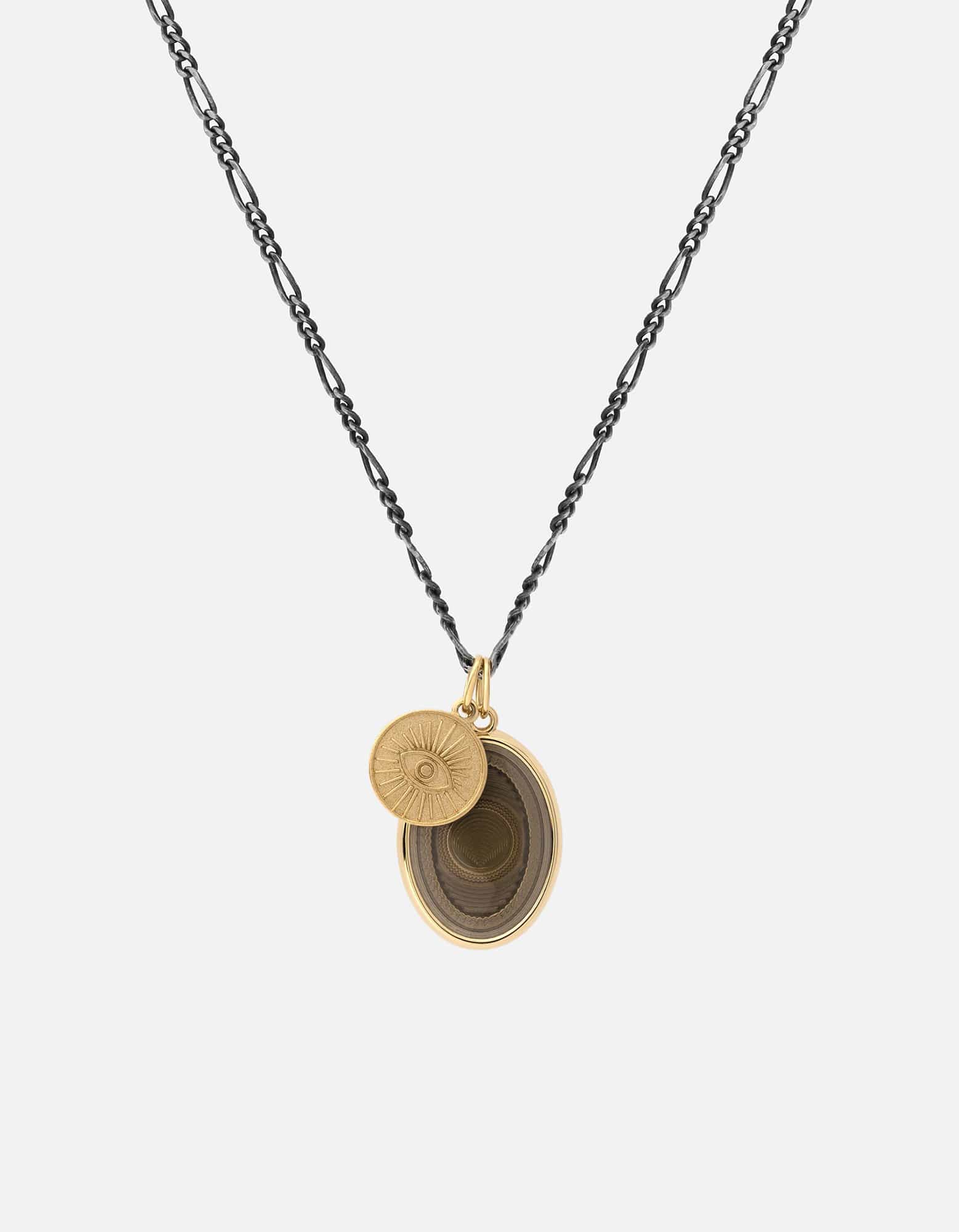 Velocity Necklace - 18K Gold Vermeil & Gray Stainless Steel Pendant - Elegant Jewelry for Women - Perfect for Everyday Wear, Date Nights & Special Occasions