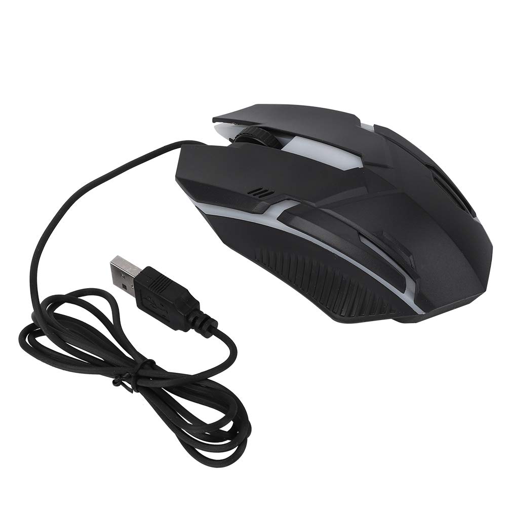 1600DPI Wired Gaming Mouse with RGB Backlight - Ergonomic Computer Mouse for Windows XP/Vista/7/8/10 - Perfect for PC Gaming, Laptop Work & Office Use