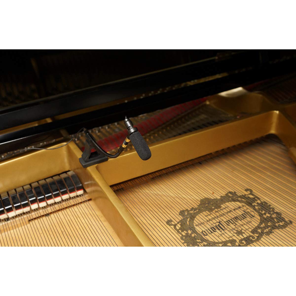 AKG PMM19B-TA3-PA Clip-On Piano Microphone - Wireless & Phantom Power Compatible - Perfect for Live Performances, Studio Recording & Stage Use