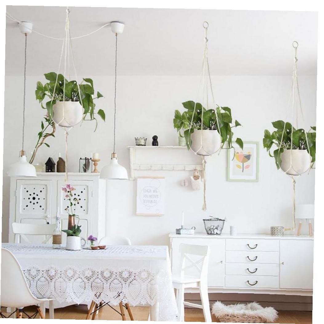 Handmade Macrame Plant Hangers for Indoor & Outdoor Use - Cotton Rope Hanging Planter Basket for Flower Pots - Perfect for Patio, Deck, Ceiling & Boho Home Decor