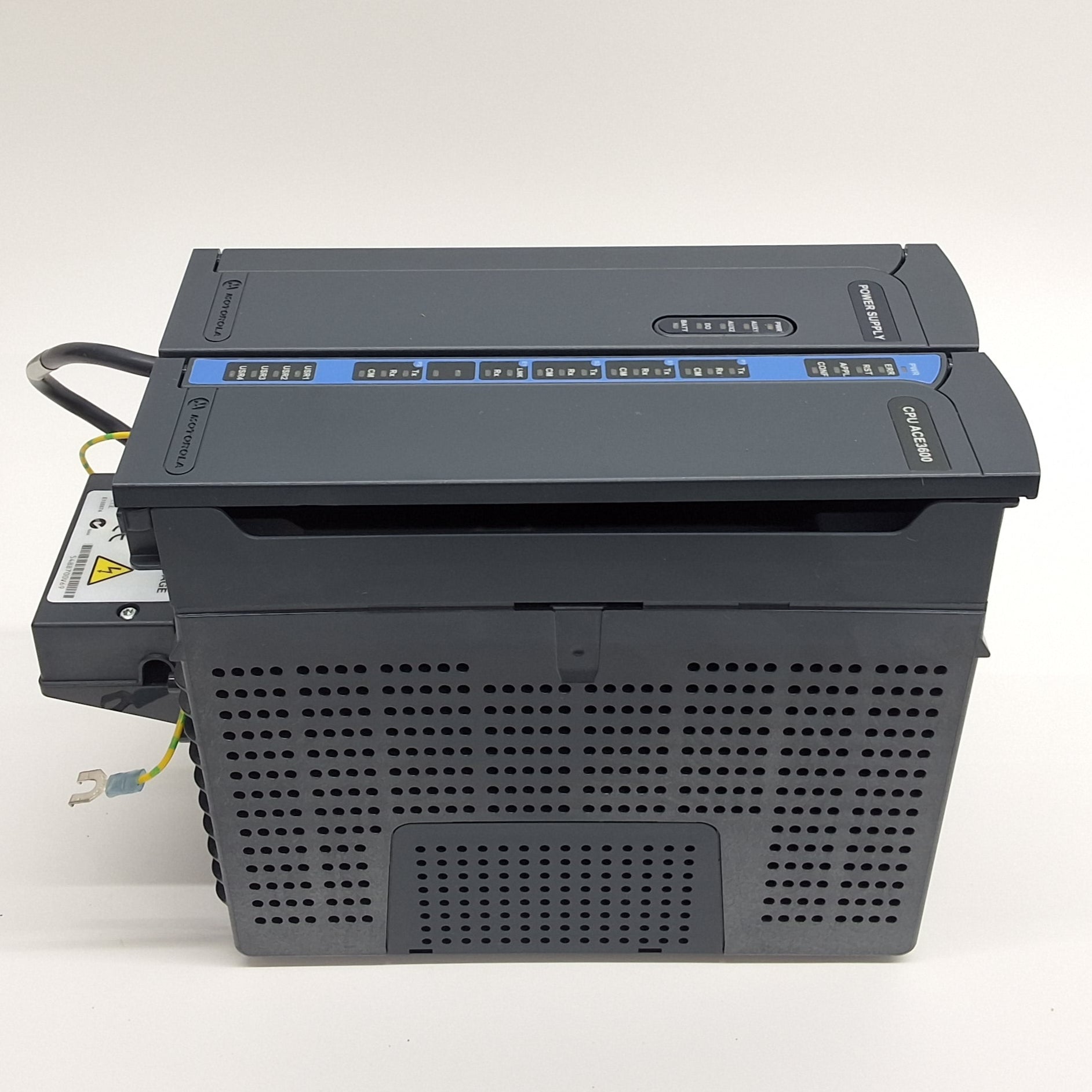 Motorola ACE3600 2-Slot Remote Terminal Unit (RTU) with Power Supply & CPU - Industrial Automation & SCADA System Control for Oil/Gas, Water Treatment, Power Plants