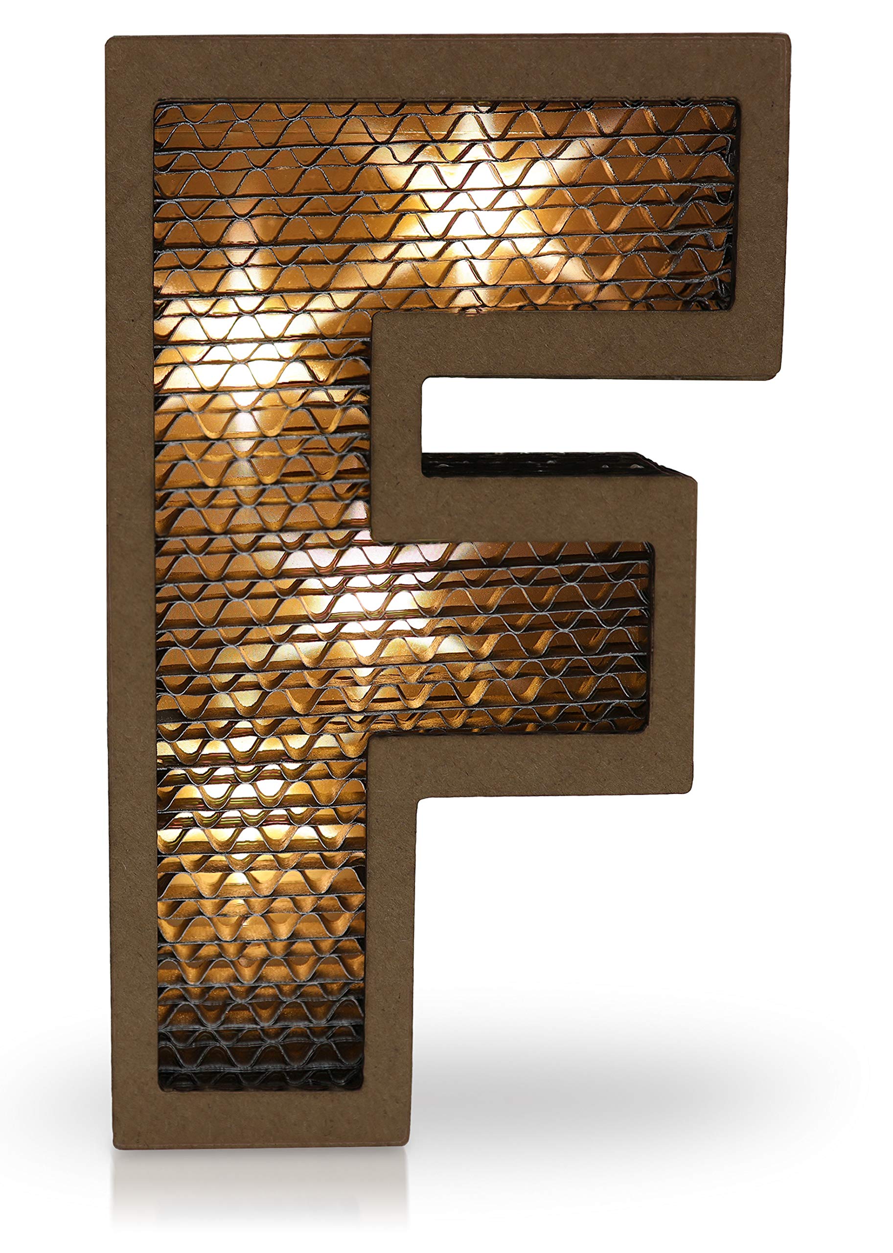 LED Light Paper Marquee Letter F - Battery Operated Wall Decor for Bedroom, Kids Room & Living Room - Large Decorative Letters for Birthday Party, Wedding, Nursery & Home Decor - Romantic Lighting for Special Occasions