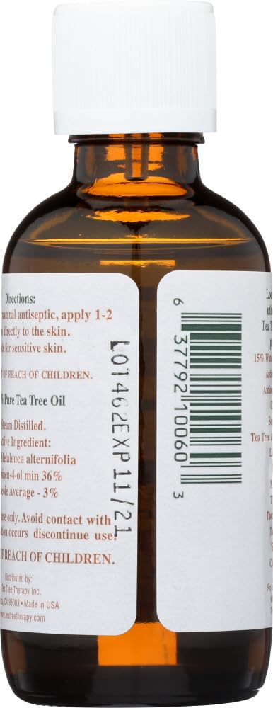 Pure Tea Tree Oil 2oz (60ml) - 100% Natural Essential Oil for Skin Care, Acne Treatment & Aromatherapy - Perfect for DIY Beauty, Hair Care & Home Remedies