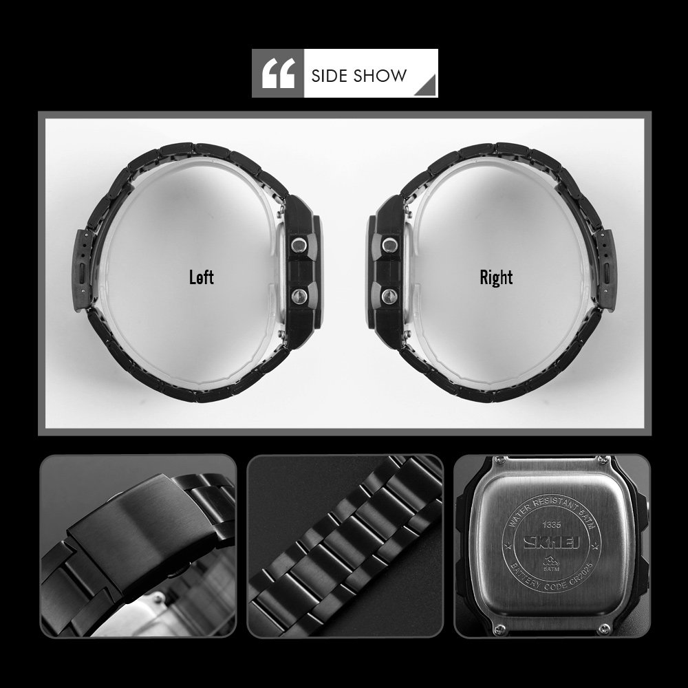 PASOY Men's Digital Sports Watch with Dual Time, Alarm, Stopwatch, Countdown Timer, Backlight & Waterproof - Perfect for Running, Hiking, Swimming & Outdoor Activities