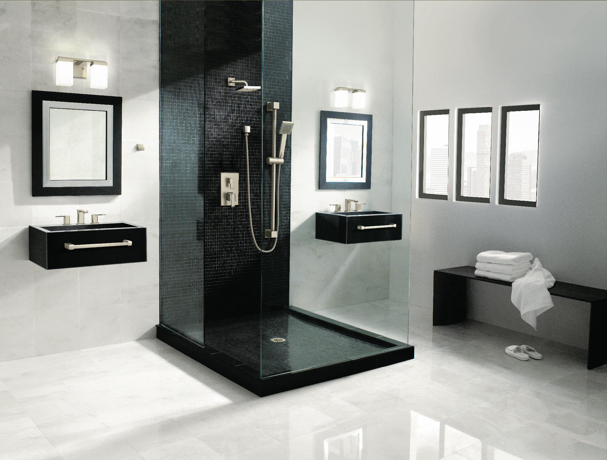Moen 90 Degree Shower Kit Trim Brushed Nickel KITUTS9011BN - Perfect for Modern Bathroom Renovations and Luxury Shower Upgrades