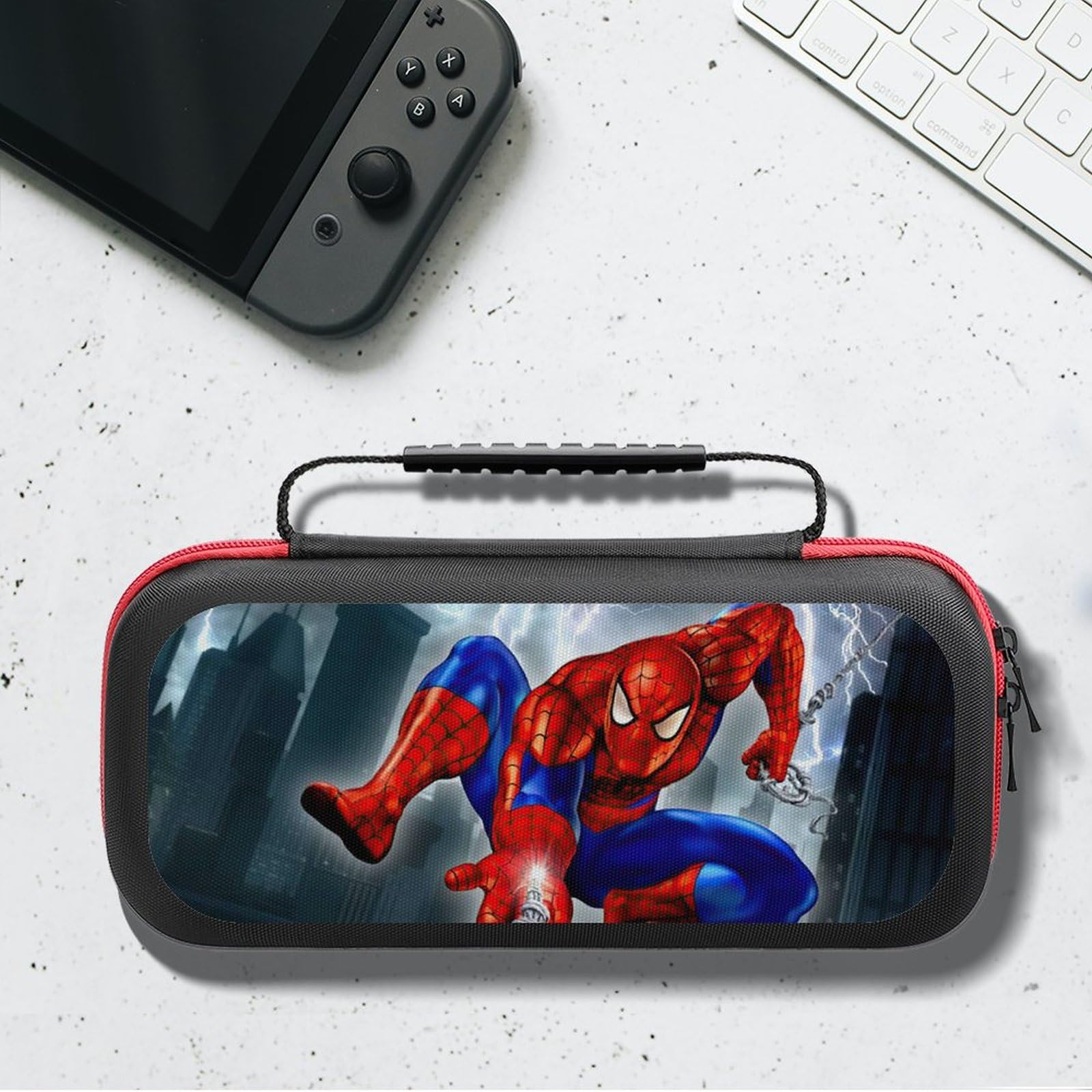 Premium Protective Case for Nintendo Switch & Switch OLED - Durable Travel Carrying Case with Extra Storage Space for Accessories | Perfect for Gaming on the Go, Travel Protection & Home Storage