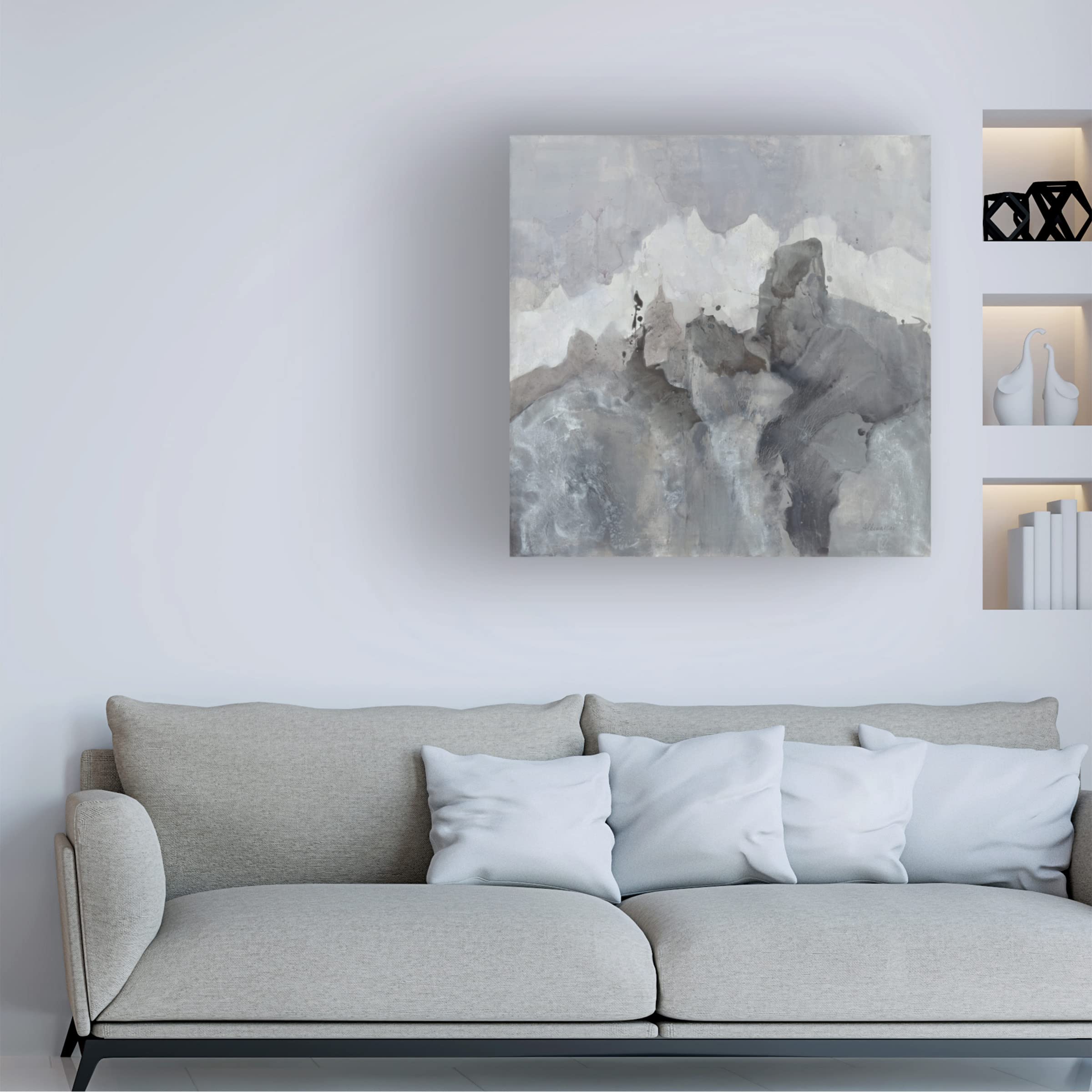 Debra Van Swearingen's 'The Bean Chicago BW' Black & White Canvas Art Print - Modern Office & Home Wall Decor - Perfect for Living Room, Bedroom or Office Decor