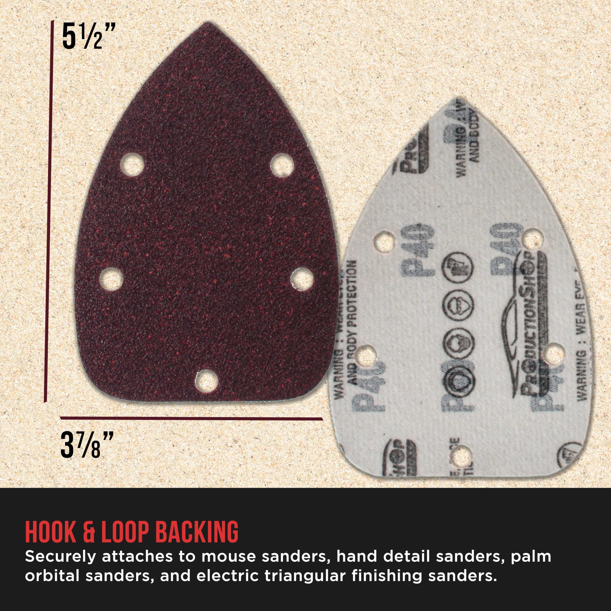 Premium 5-Hole Hook & Loop Sandpaper Discs - 160-Piece Variety Pack (40-800 Grit) for Mouse Detail Sander - Woodworking, Furniture Refinishing & DIY Projects