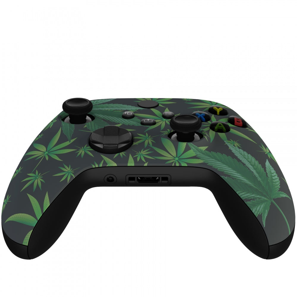 eXtremeRate Replacement Front Housing Shell for Xbox Series X & S Controller - Green Weeds Design | Custom Gaming Shell for Enhanced Aesthetics | Perfect for Gaming Enthusiasts & Streamers