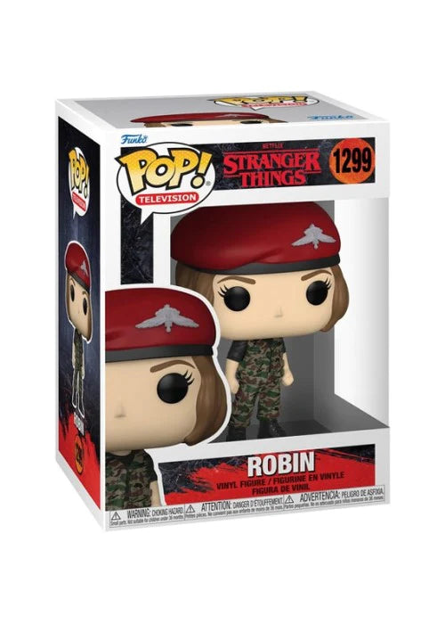 Stranger Things Robin Funko Pop Vinyl Figure #1299 with Protector Case - Collectible Toy for Fans, Display & Gift Idea