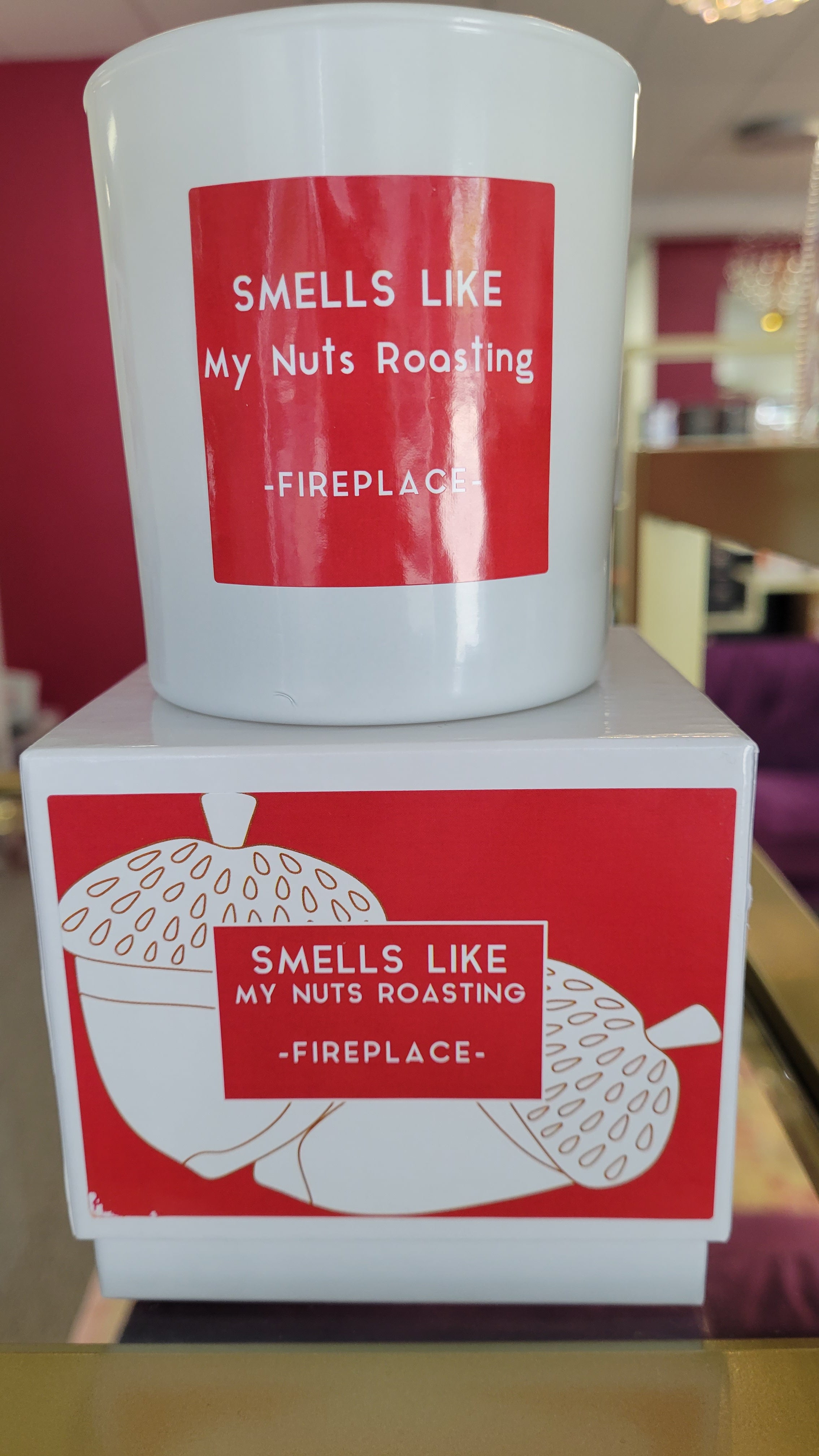 Rude Dude Holiday Collection Candles - Smells My Nuts Roasting (Fireplace Scent) | Festive Home Decor & Gift for Christmas Parties