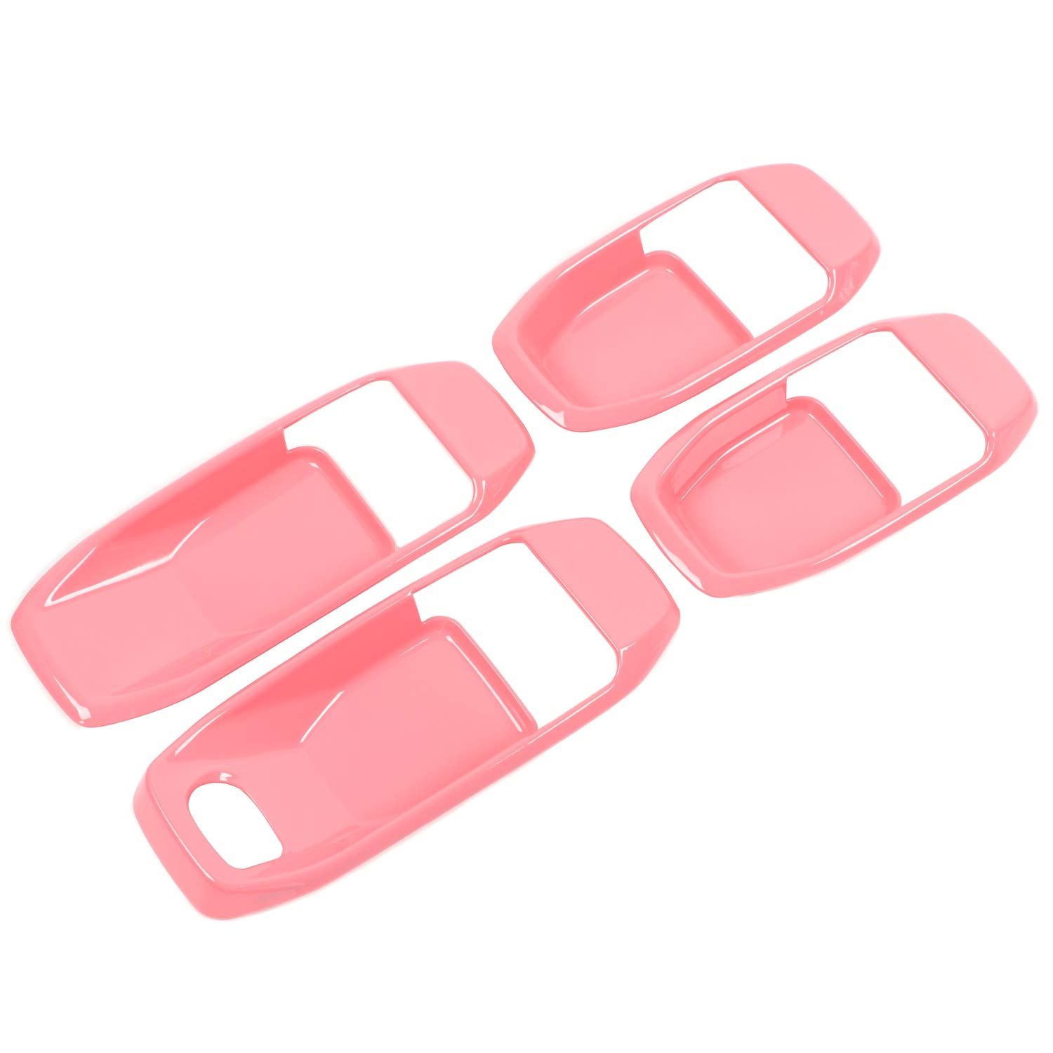 RT-TCZ Inner Door Handle Bowl Cover Trim for Jeep Wrangler JL JLU & Gladiator JT (2018-2024) - Pink Interior Accessories Set of 4 - Upgrade Your Jeep's Style & Protection for Off-Road Adventures