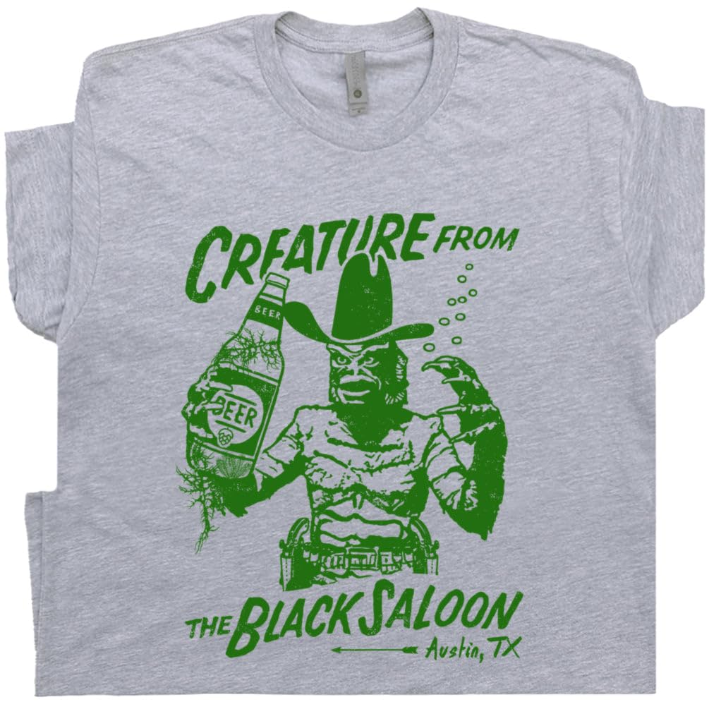 Creature from The Black Saloon T-Shirt - Vintage Graphic Beer Dive Bar Tee for Men & Women - Perfect for Tavern, Pub & Casual Outings
