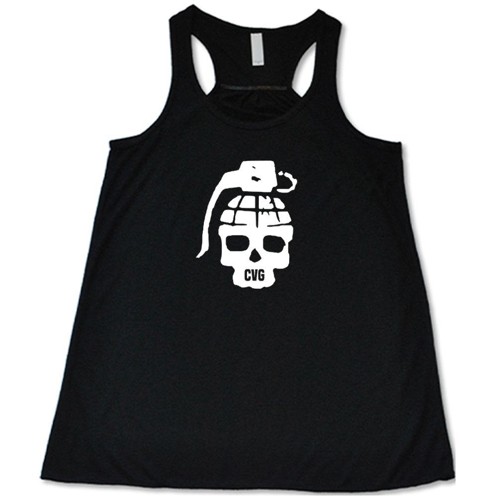 Grenade Skull Graphic T-Shirt for Men - Edgy Military Style Cotton Tee - Perfect for Streetwear, Casual Outfits & Rock Concerts