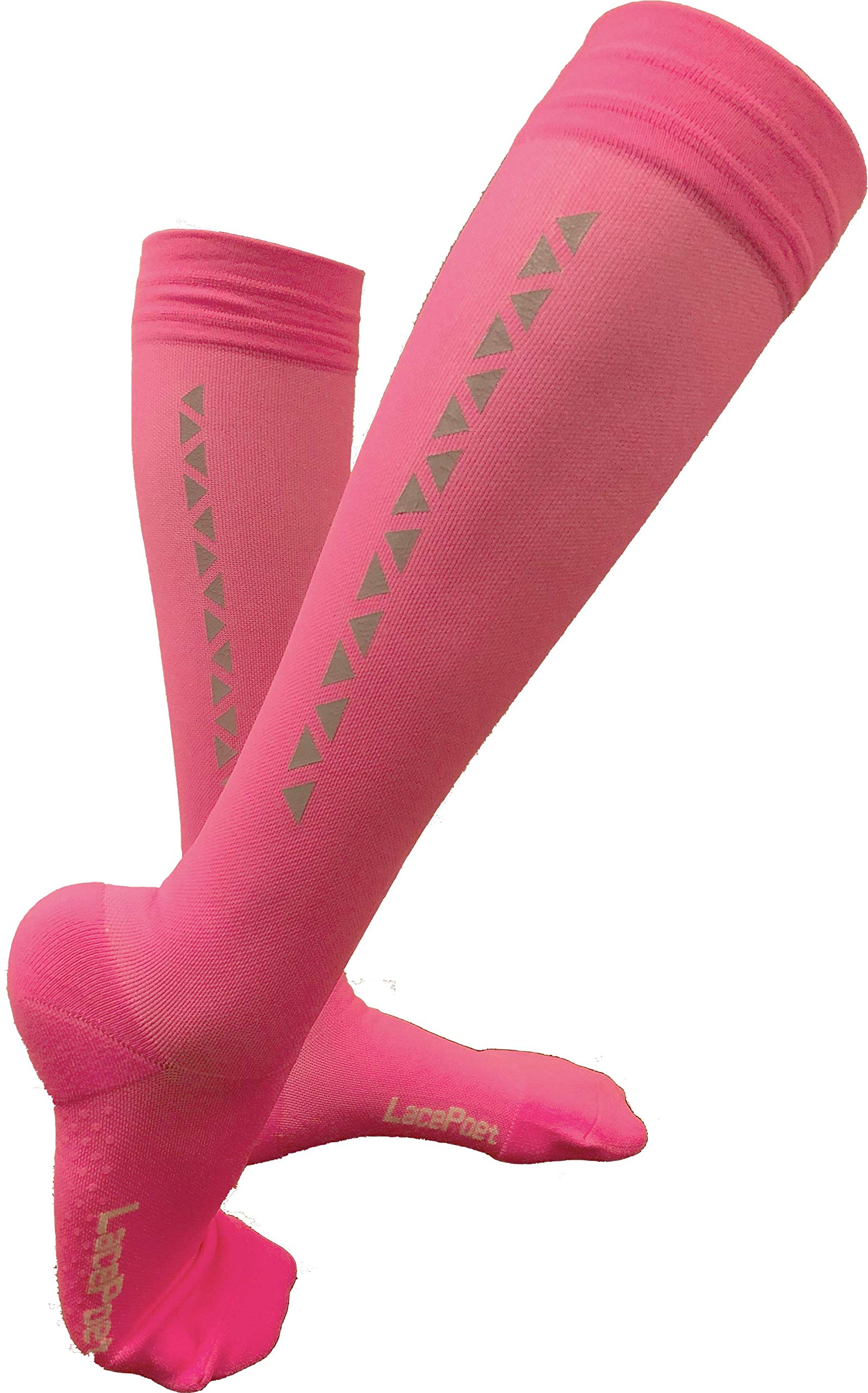 Reflective Knee High Compression Socks for Running & Sports - Breathable Support Socks for Women & Men - Perfect for Jogging, Hiking & Workouts