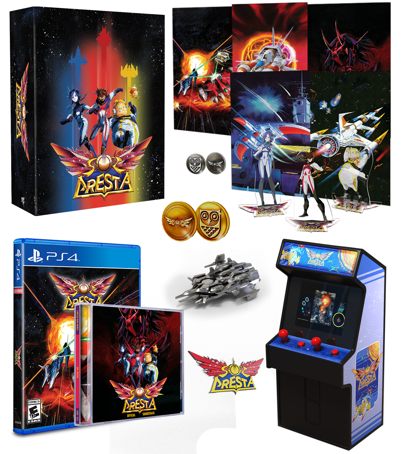 Limited Run #447: SOL CRESTA Dramatic Edition Collector's Package for PS4 - Exclusive Edition for Retro Arcade Game Lovers & Collectors - Perfect for Gaming Displays & Nostalgic Play Sessions