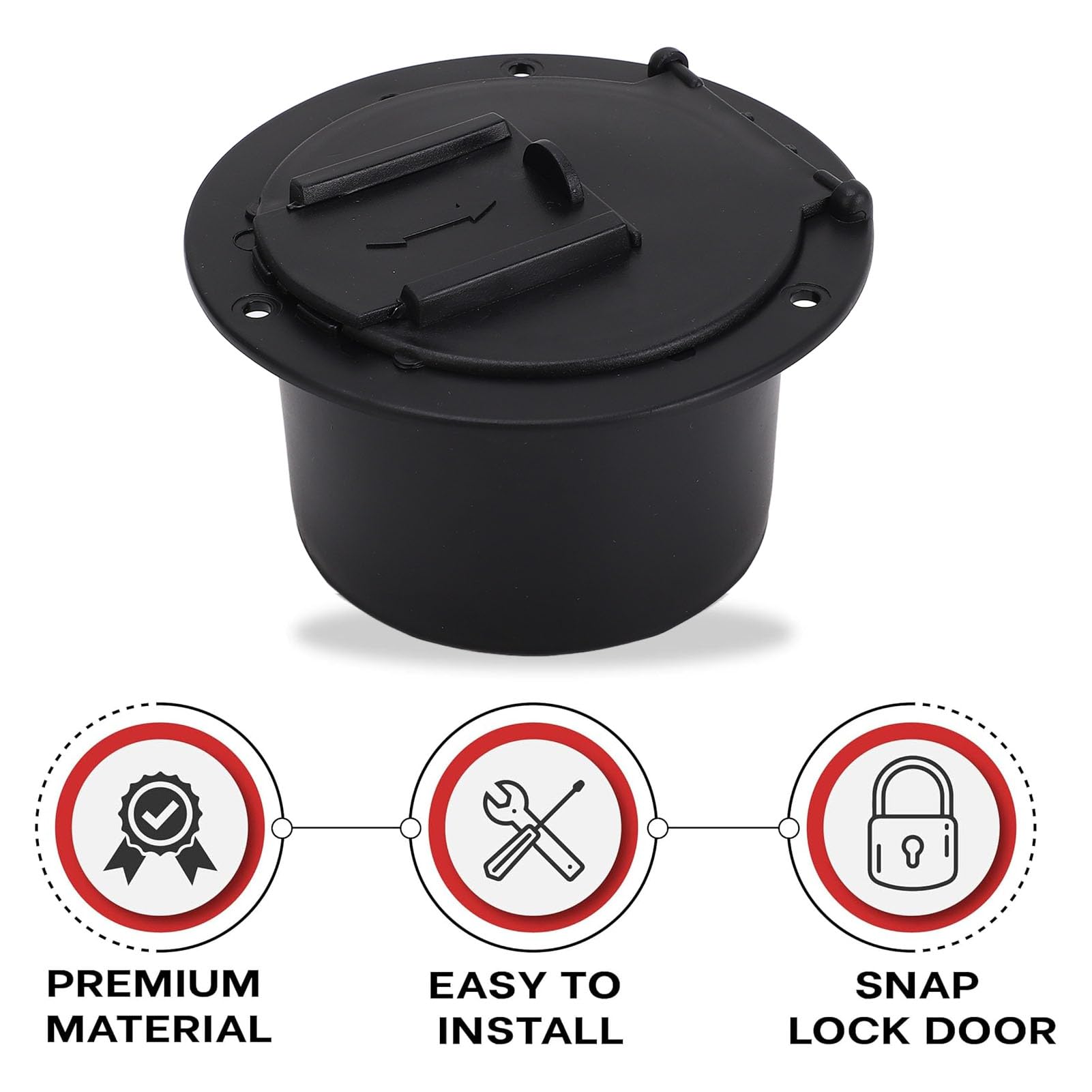 RV Electrical Cable Hatch Cover - 50 Amp Round Power Cord Access Port for RV Trailers & Campers (2-Pack) - Weatherproof Electric Hookup Solution for Outdoor Camping & RV Parks