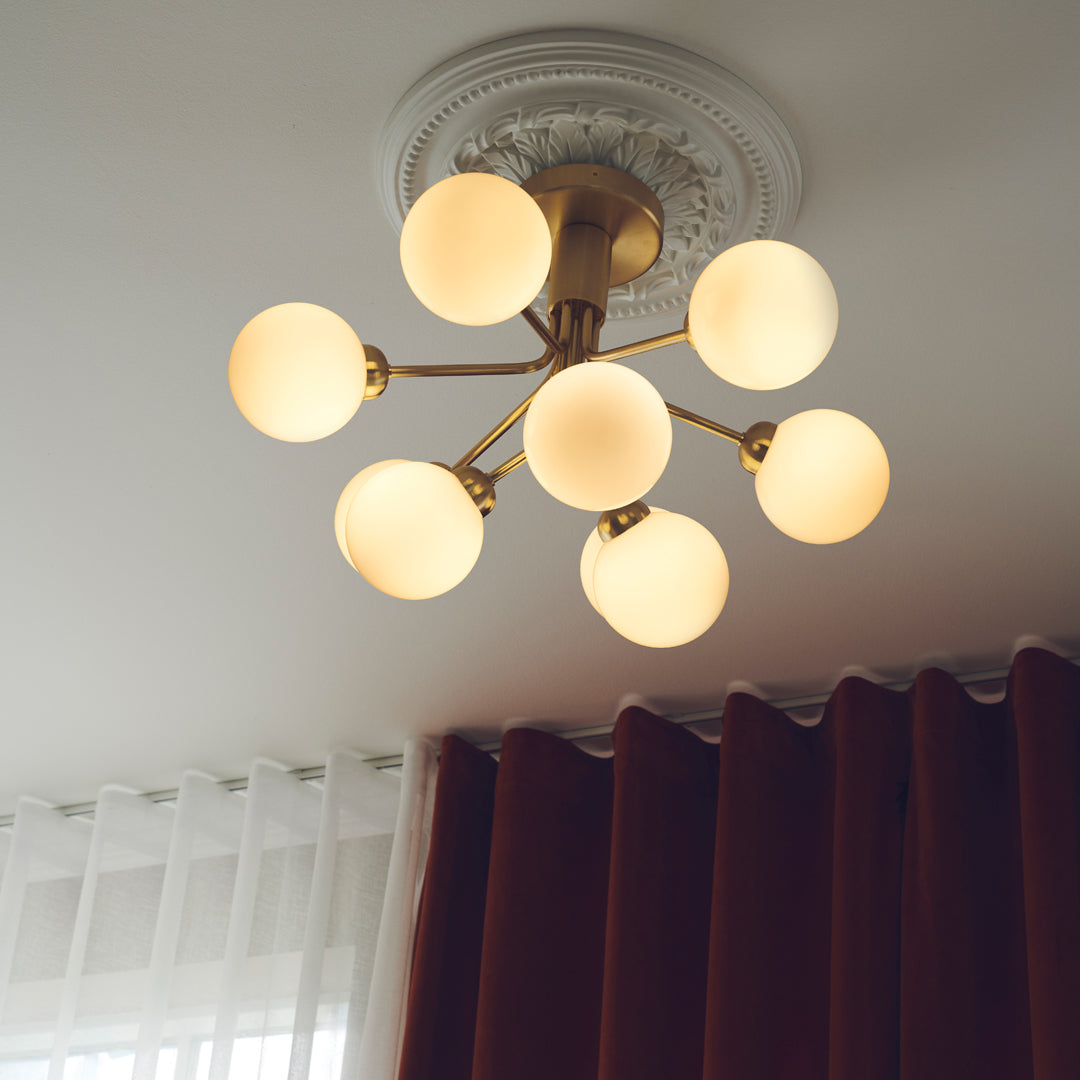 Apiales 9 Inch Modern Ceiling Light Fixture - Energy Efficient LED Flush Mount for Bedroom, Living Room, Kitchen & Hallway Lighting