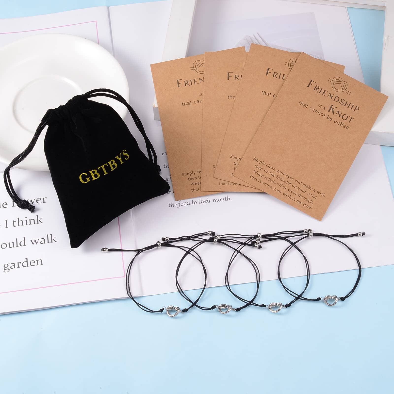 Best Friendship Knot Infinity Bracelets for Women - Matching BFF Jewelry Set for Bestie, Sister, Daughter (2/3/4/5 Pack) - Perfect Bridesmaid Gifts, Valentine's Day, Birthday & Wedding Party Presents - Great for Long Distance Friends, Anniversaries and Special Occasions