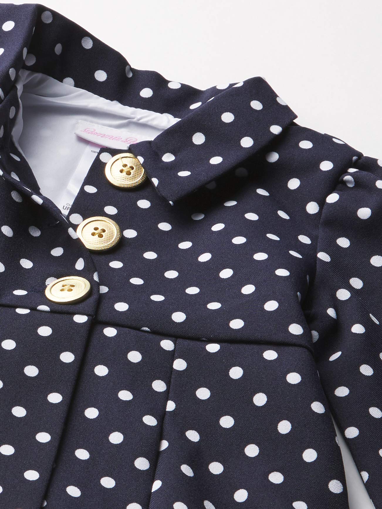 Bonnie Jean Baby Girls' Dot Print Coat and Dress Set - Cute Outfit for Holidays, Parties & Special Occasions